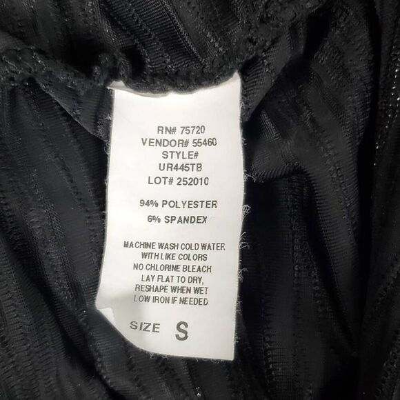 Maurices Women’s Sheer Glitter Long Sleeve Top Black Size Small Stretch Fitted - Picture 6 of 7